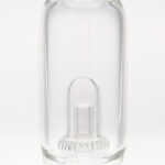 Close-up of TAG 12" Super Slit UFO Beaker Bong with clear glass and intricate percolator