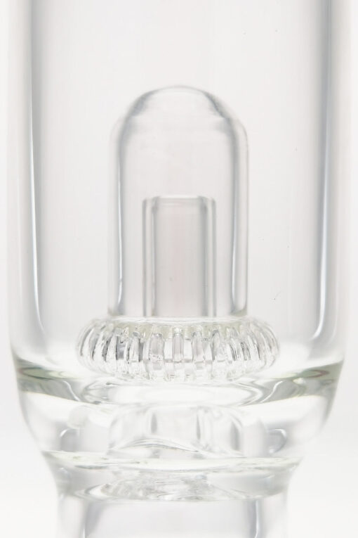 Close-up of TAG 12" Super Slit UFO Beaker Base with Showerhead Percolator for Dry Herbs