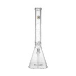 Hemper Beast Bong 12" in clear borosilicate glass, bubble design, front view on white background