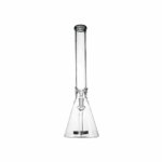 Hemper Beast Bong 12" in Clear Borosilicate Glass with Bubble Design, Front View