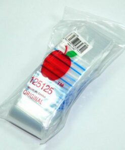 100 Apple125125 Resealable Plastic Bags Clear 32x32mm