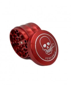 VERSIONI.O Red Aluminium Alloy Skull 4 Piece Grinder 63mm