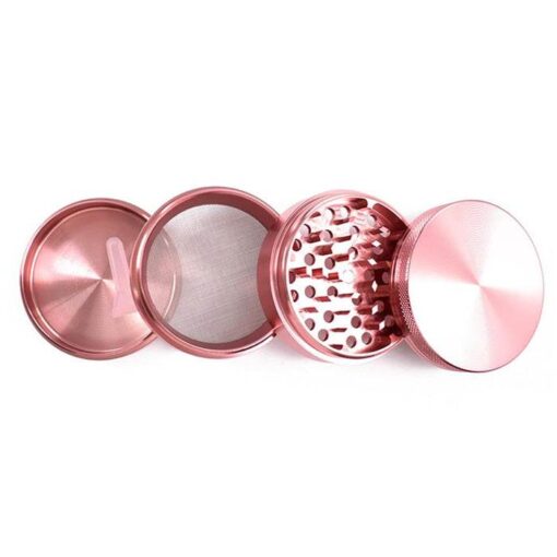 Light Pink 4 Piece Aluminium Alloy Grinder 40mm