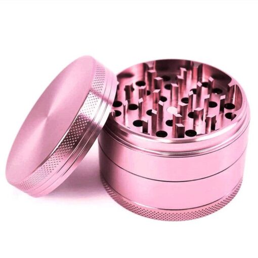 Light Pink 4 Piece Aluminium Alloy Grinder 40mm
