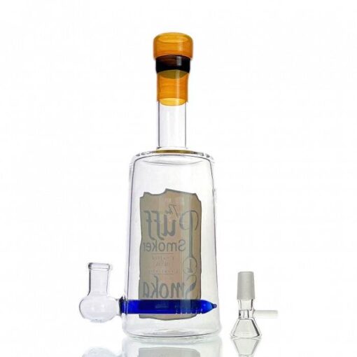 The Puff Smoker Liquor Bottle Glass Bong 23cm
