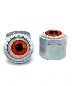 Fancy Eyeball Orange Zinc Alloy 4 Piece Grinder 50mm