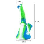 PILOT DIARY Silicone Beaker Bong in Blue & Green Honeycomb Design - Front View