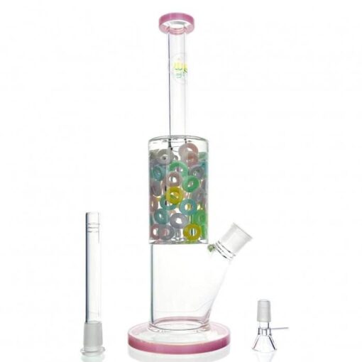 WEGE Candy Ring Pink Glass Bong 33cm
