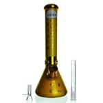 WEGE Golden Beaker Glass Bong 35cm