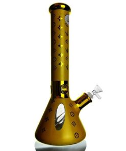 WEGE Golden Beaker Glass Bong 35cm