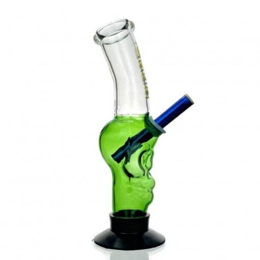 WEGE Coloured Skull Gripper Glass Bong 28cm