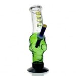 WEGE Coloured Skull Gripper Glass Bong 28cm Green