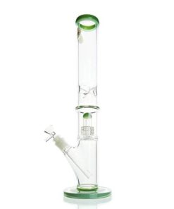 WEGE Ice Catcher Straight Tube Percolator Glass Bong 41cm Jade