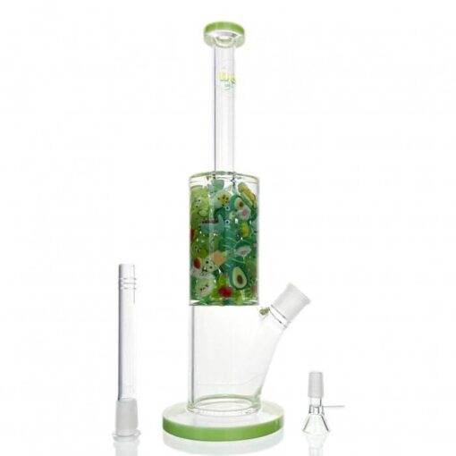 WEGE Mixed Green Jade Glass Bong 33cm