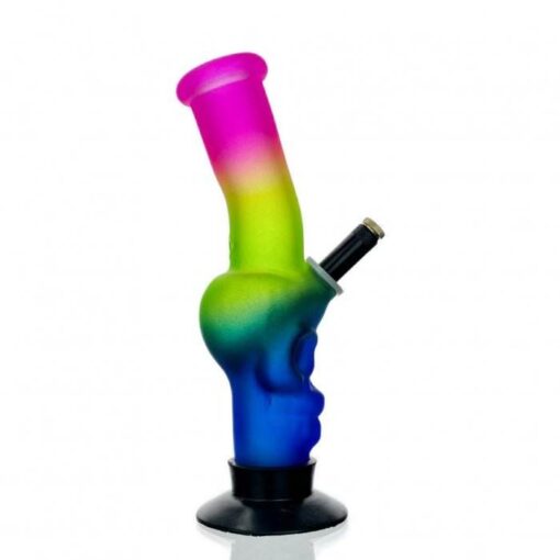 WEGE Rainbow Skull Gripper Glass Bong 28cm