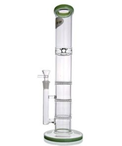 WEGE Triple Honeycomb Percolator Straight Tube Glass Bong 38cm