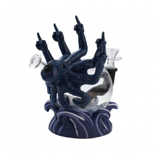 Evil Octopus 3D Silicone Glass Water Pipe – 19cm Durable Artistic Design