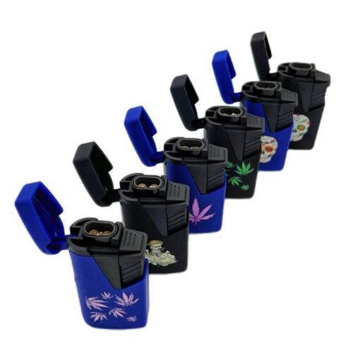 ZENGAZ Flip Lid Double Flame Jet Lighter