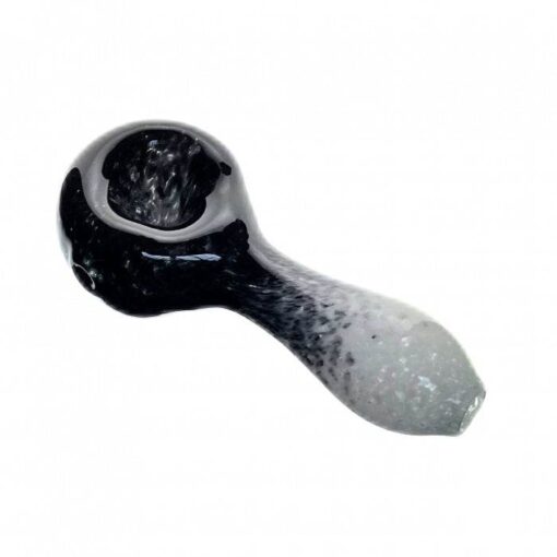 Frit Glass Dry Spoon Pipe 10cm Black